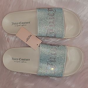 Juicy couture pink bling slides